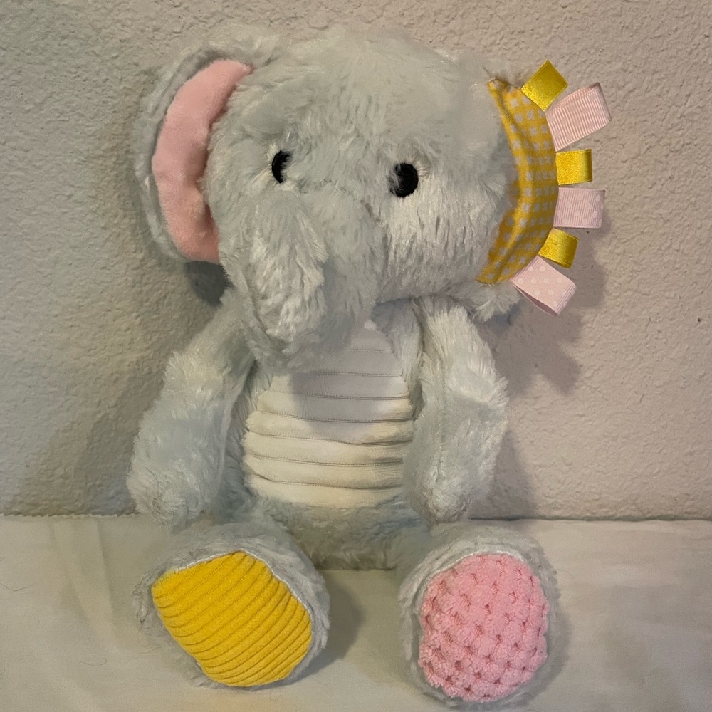 Make Believe Ideas Sensory Snuggables Elephant Plush Rattle Toy